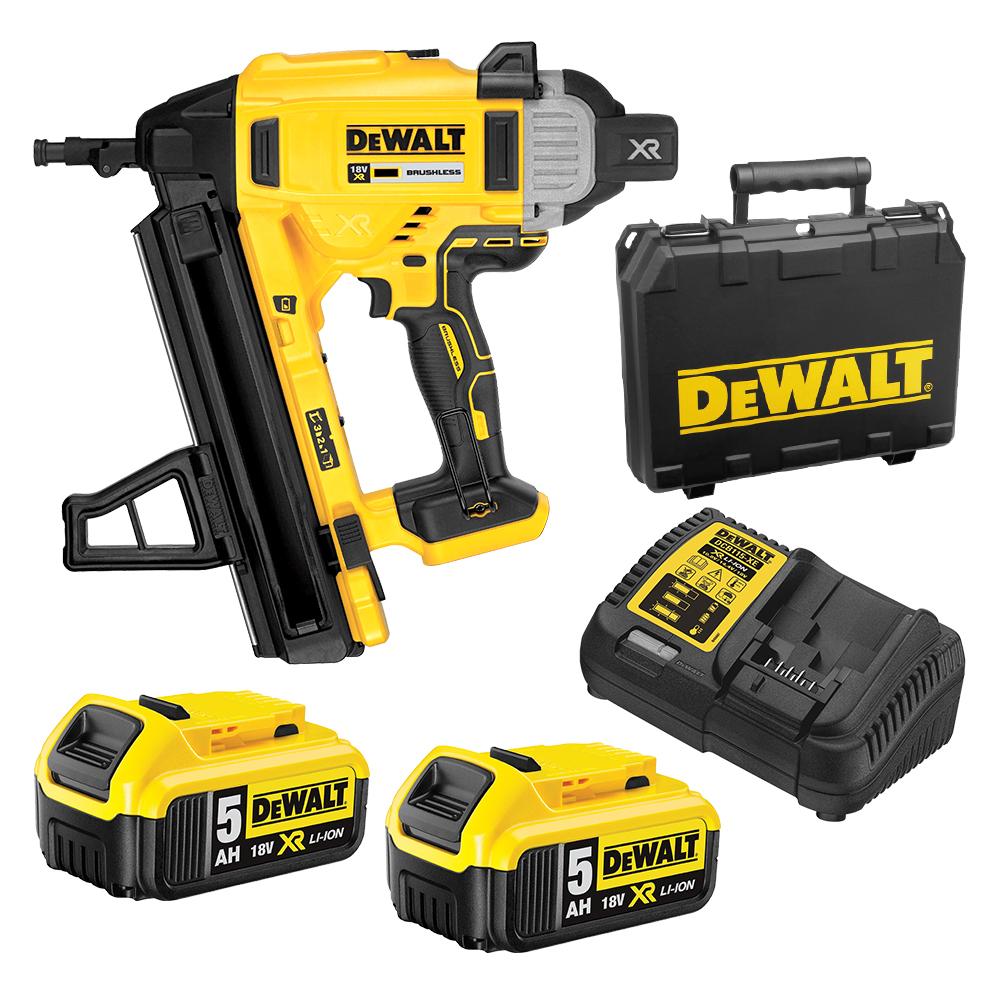DeWalt DCN890P2-XE 18V XR Li-ion Cordless Brushless Concrete Angled Nailer Combo Kit