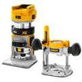 DeWalt DCW604N-XJ 18V XR Li-ion Cordless Brushless 6.35mm (1/4") Laminate Trimmer Router with Plunge Base - Skin Only