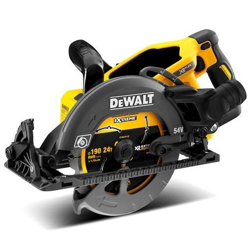 DeWalt DCS577 18V/54V XR FLEXVOLT brushless circular saw 190mm on white background