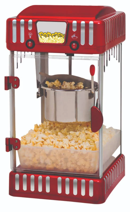 Retro red 300W popcorn machine