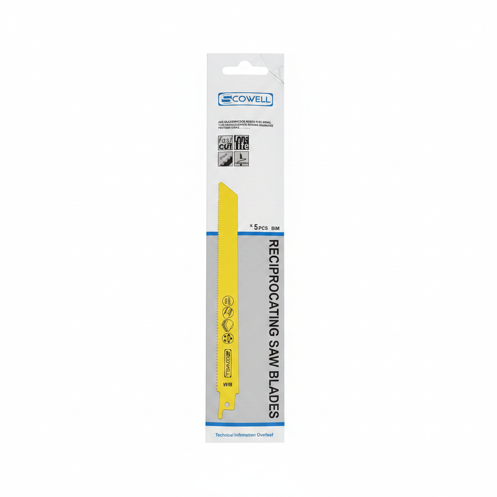 Scowell BIM reciprocating saw blades 5 pack on clean white background