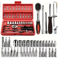 46-Piece Socket Wrench Set with Carry Case - Full Contents