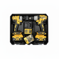 DeWalt 18V XR Brushless Hammer Drill and Impact Driver Combo Kit with 2x5Ah batteries and DCB113-XE charger in TSTAK case