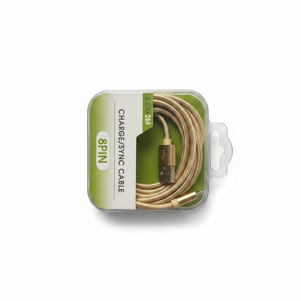 8 Pin Braided Cable 2M - Gold