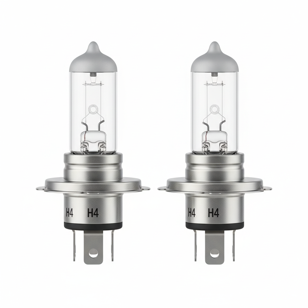 H4 Halogen Car Headlight Bulb - Pair of 2
