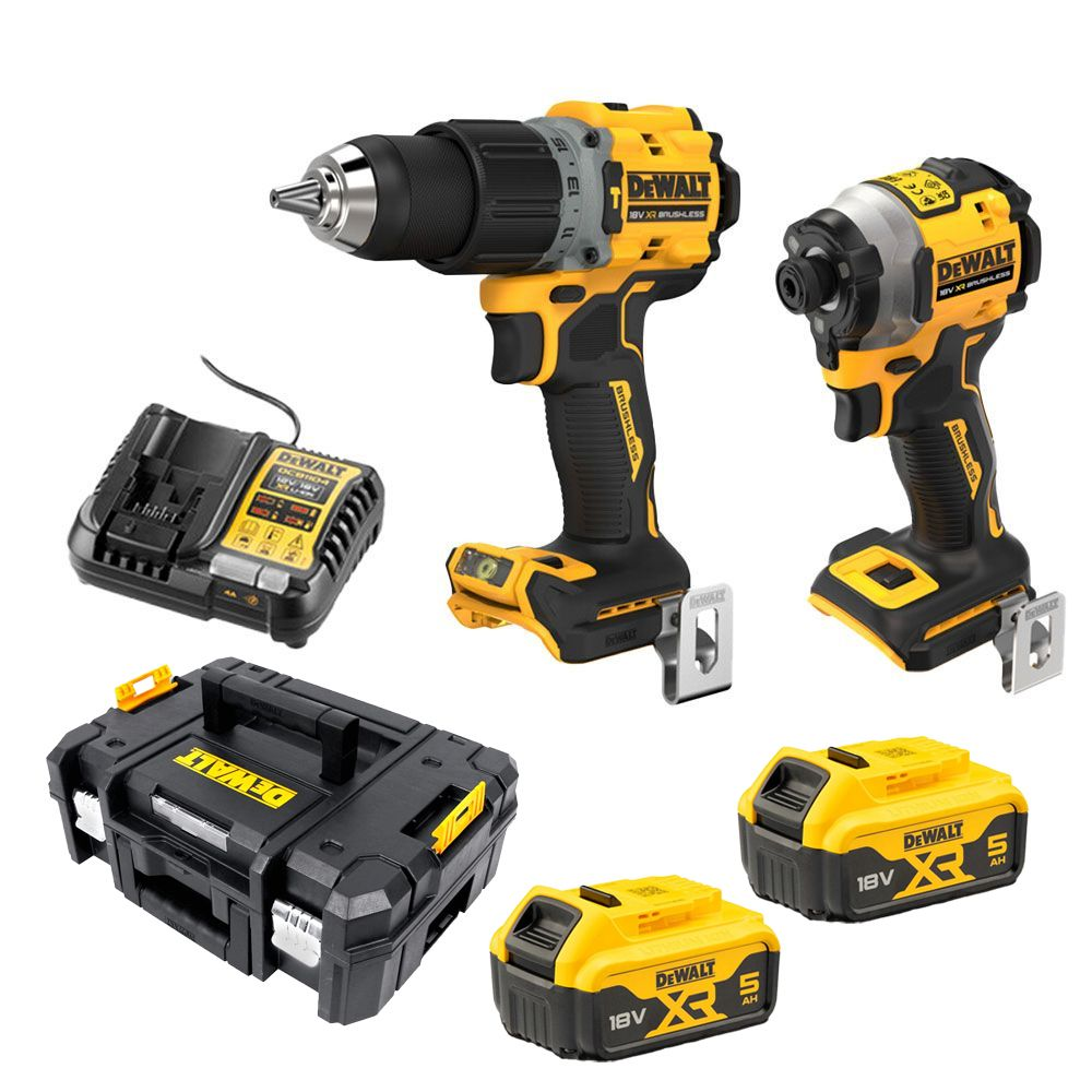 DeWalt DCZ2050P2T-XE 18V 5.0Ah XR Brushless Compact 2pce Combo Kit
